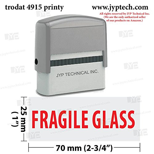 Extra Large Trodat 4915 Self Inking Rubber Stamp Fragile Glass