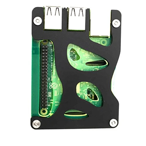 Zebra Bio Black Lime Case for The Raspberry Pi 3Bplus , 3, Pi 2, and Pi Bplus  ~ by C4Labs