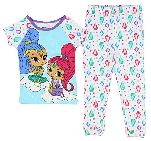 Nick Jr Shimmer and Shine Little Girls Toddler Cotton Pajama Set 2T