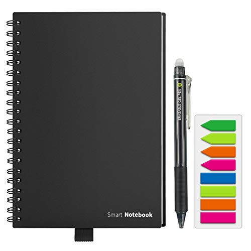 HOMESTEC Reusable Smart Notebook Erasable Wirebound Notebook APP Storage, 6.9''X9.8''