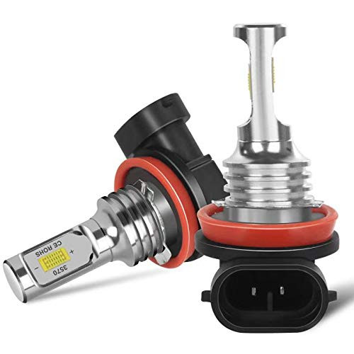 AUTOBEAM H11 LED Fog Light Bulb, H8 H9 H16 LED Bulbs 3570 CSP-Chips for Fog Light Lamp Replacement, Cool White 6000K