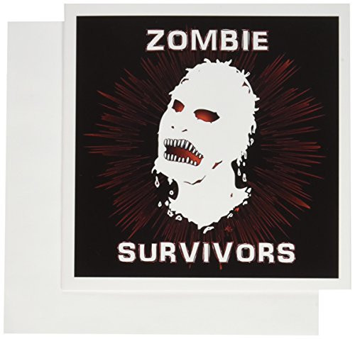 3dRose Iicon zombie survivors  - Greeting Cards, 6 x 6 inches, set of 6 (gc_25035_1)