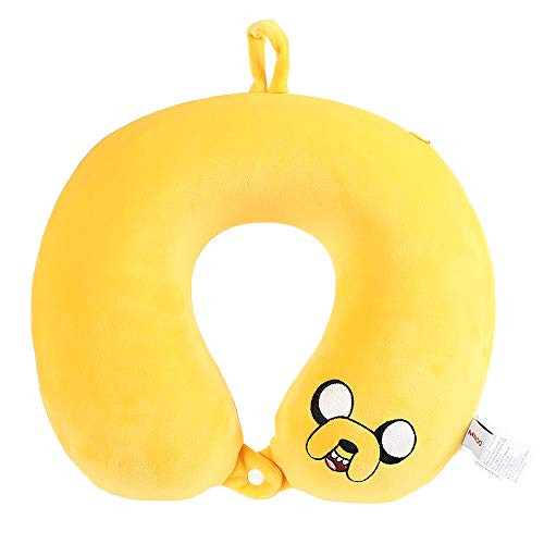 MINISO Adventure Time U Shaped Neck Pillow Ideal for Airplane Travel  Comfortable and Lightweight - Yellow Jake
