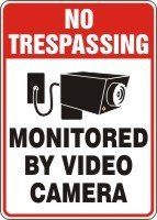 Accuform"No Trespassing Monitored by Video Camera" Safety Sign, Aluma-Lite, 10 x 7 Inches (MASE900XL)