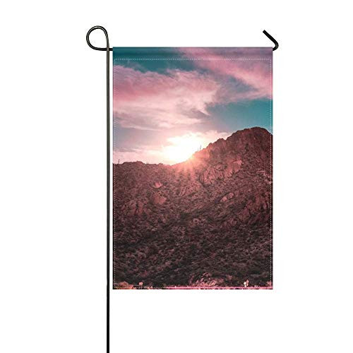 DongGan Garden Flag Mountain Sky Sunset 12x18 InchesWithout Flagpole