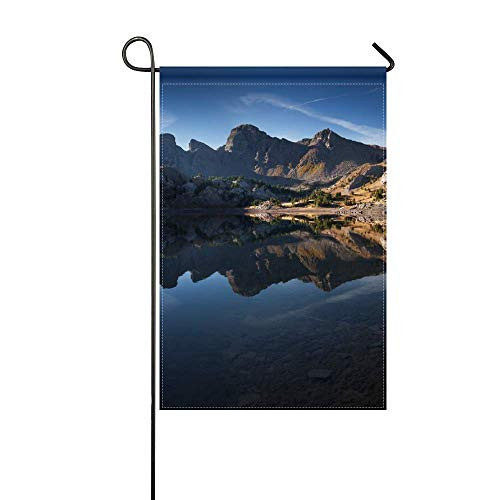 DongGan Garden Flag Lake Mountain Sky Reflection 12x18 InchesWithout Flagpole