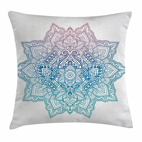Lotus Throw Pillow Cushion Cover Bohemian Tattoo Style Zen Pastel Toned Mandala Abstract Lotus Flower Design Decorative Square Accent Pillow Case 18 X 18 inch Lotus Throw Pillow Cushion Cover Bohemian Tattoo Style Zen Pastel Toned Mandala Abstract Lotus Flower Design Decorative Square Accent Pillow Case 18 X 18 inch