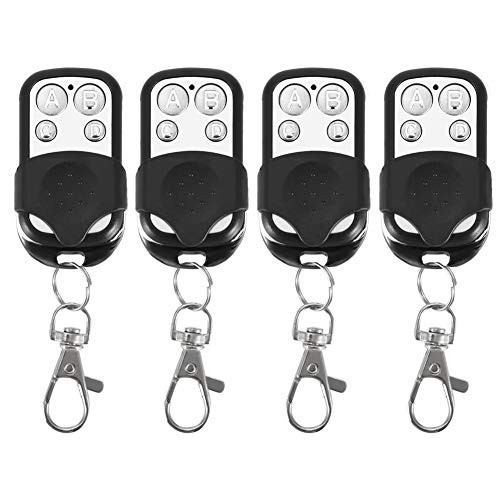 Remote Control Key Fob, 4pcs Cloning Key Fob Universal Wireless Remote Control Key Fob with 4 Buttons 433mhz for Car Garage Door Gate Skylight