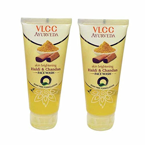 VLCC Ayurveda Skin Brightening Haldi  and  Chandan Face wash 100 ml pack of 2 X 50ml
