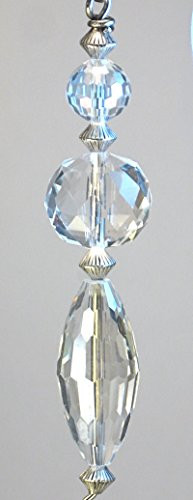 Light-Reflective Crystal Clear Elongated Faceted Glass Ceiling Fan Pull / Light Pull Chain