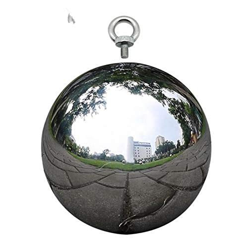 Gazing Mirror Ball, Gazing Globe Glass Mirror Ball, Silver Stainless Steel Gazing Ball, Hollow Sphere Stainless Steel Gazing Globe Mirror Ball, Colorful and Shiny Addition to Any Garden or Home
