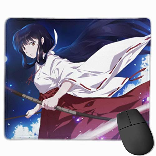 Inuyasha-Kikyo Non-Slip Mouse Pad Rectangle Rubber Anime Mouse Pad Gaming Mouse Pad 12x9.8 Inch30x25cm
