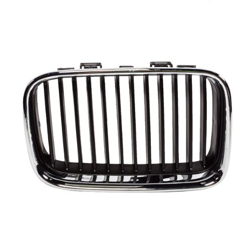 CarPartsDepot, Front Grill Grille Chrome Frame Matte Black Insert Right Passenger Side Assembly, 400-12983-02 BM1200114 51138122238