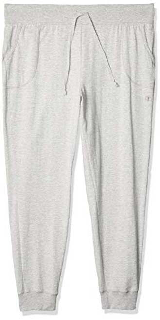 Champion Women's Jersey Pocket Pant, Oxford Gray, X-Large