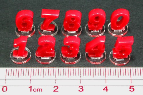 LITKO Micro Number Marker Set, 0-9, Red 10