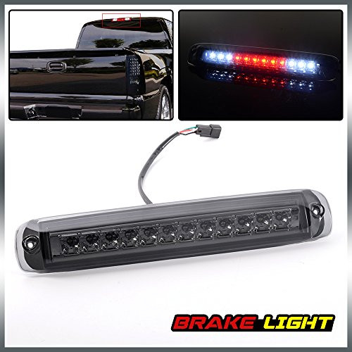 Smoke LED 3RD Truck Brake Lights Third Cargo Tail Light Lamp 1999-2006 Compatible For Chevy Silverado GMC Sierra 1500 2500 3500 2007 Classic