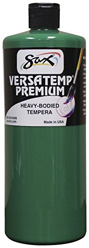 Sax Versatemp Premium Heavy-Bodied Tempera Paint, Green, 1 Quart