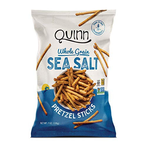 Quinn Non-GMO and Gluten Free Pretzels, Classic Sea Salt, 7 Ounce 3 Count