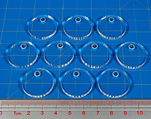 LITKO 25mm Circle Flight Bases, Offset Peg 10