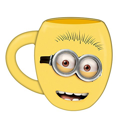 Silver Buffalo DM7544 Universal Despicable Me Two Eyed Smile Oval Curved Ceramic Mug, 18-Ounces