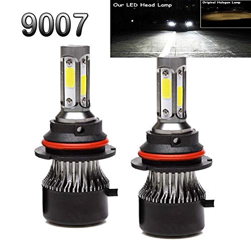 9007 LED Headlights Bulbs High Low Dual Beam LED Fog Light Bulbs,7200lms 72W 6000K Pure White Plug and Play Led Headlamps Conversion Kit Replacement Lighting Accessory Part