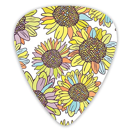 Sunflowers Guitar Picks 12 Packs - Variety Guitar Picks Plectrums For Bass, Electric and Acoustic Guitars Thin, Medium, Heavy 0 .46/0.71/0.96mm Sunflowers Guitar Picks 12 Packs - Variety Guitar Picks Plectrums For Bass, Electric and Acoustic Guitars Thin, Medium, Heavy 0 .46/0.71/0.96mm