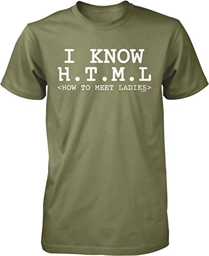 NOFO Clothing Co I Know H.T.M.L, How to Meet Ladies Men's T-Shirt, M Moss