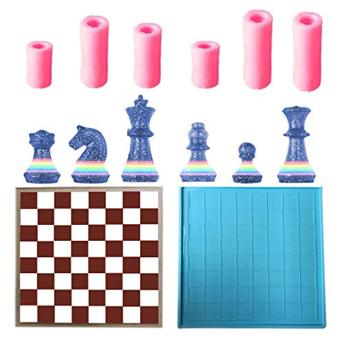 EBSTL 7pcs Chess Board Chess Piece Crystal Silicone Resin Mold,Chess Board Molds for Resin Casting,Chess Board Mold,Crystal Epoxy Resin Mold,Chess Board Casting Silicone Mold,DIY Crafts Making Tool EBSTL 7pcs Chess Board Chess Piece Crystal Silicone Resin Mold,Chess Board Molds for Resin Casting,Chess Board Mold,Crystal Epoxy Resin Mold,Chess Board Casting Silicone Mold,DIY Crafts Making Tool