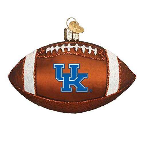 Old World Christmas Kentucky University Wildcats Glass Blown Ornaments for Christmas Tree, Football
