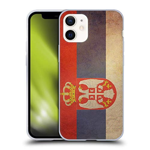 Head Case Designs Serbia Serbian Vintage Flags Set 5 Soft Gel Case Compatible with Apple iPhone 12 Mini