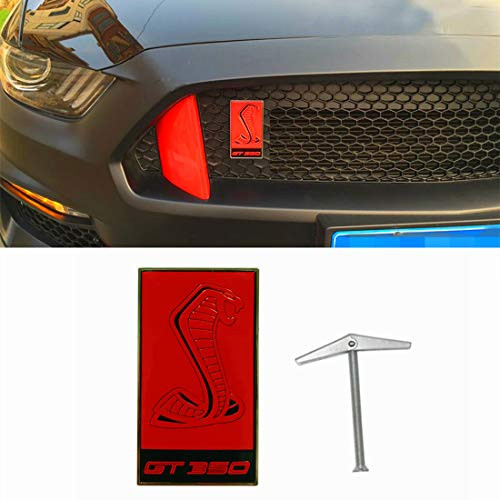 YOCTM Car Styling Accessories Red Shelby GT350 3D Cobra Car Auto Front Hood Grille Emblem Stickers for Ford Mustang YOCTM Car Styling Accessories Red Shelby GT350 3D Cobra Car Auto Front Hood Grille Emblem Stickers for Ford Mustang