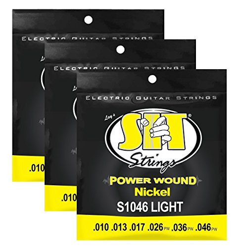 S.I.T. Strings S1046 Light Nickel Power Wound Electric Guitar Strings - 3 Sets
