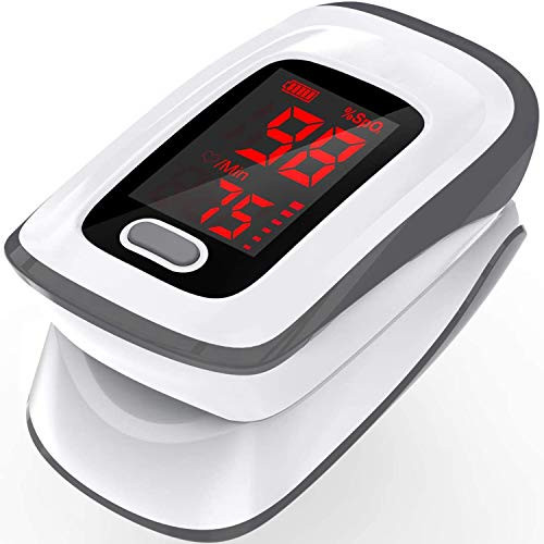 Pulse Oximeter?Pulse Oximeter Fingertip Oximetro, Blood Oxygen Saturation Monitor, Heart Rate Monitor, Portable Pulse Oximeter with Lanyard and Batteries