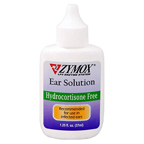 ZYMOX Enzymatic Ear Solution Hydrocortisone Free for Dogs and Cats 1.25 oz