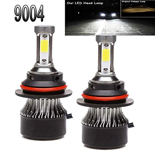 9004 LED Headlights Bulbs High Low Dual Beam LED Fog Light Bulbs,7200lms 72W 6000K Pure White Plug and Play Led Headlamps Conversion Kit Replacement Lighting Accessory Part