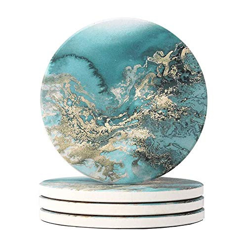 Ceramic Coaster Heat Insulation Round Cork Coasters Non-Slip Coffee Drink Tea Cup Mat Table Placemats for Office Home 4PCS Ceramic Coaster Heat Insulation Round Cork Coasters Non-Slip Coffee Drink Tea Cup Mat Table Placemats for Office Home 4PCS