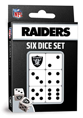 MasterPieces NFL Las Vegas Raiders Dice Set, Team Colors