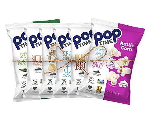 Poptime Kettle Cooked Popcorn Variety Pack, 4.5-7oz Bags Case of 6, Non-GMO, Gluten Free, Dairy Free, Kosher, Whole Grain, Low Cholesterol Poptime Kettle Cooked Popcorn Variety Pack, 4.5-7oz Bags Case of 6, Non-GMO, Gluten Free, Dairy Free, Kosher, Whole Grain, Low Cholesterol