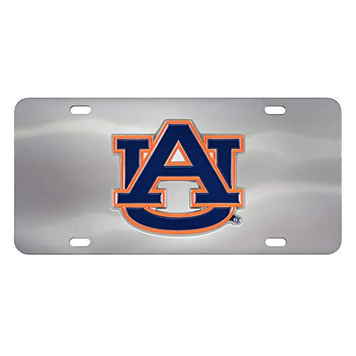 FANMATS NCAA Auburn Tigers Die Cast License Platedie Cast License Plate, Chrome, 6inch X12inch FANMATS NCAA Auburn Tigers Die Cast License Platedie Cast License Plate, Chrome, 6inch X12inch