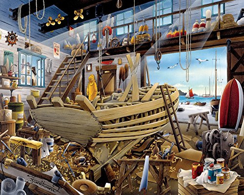 Vermont Christmas Company Boatyard Jigsaw Puzzle 1000 Piece