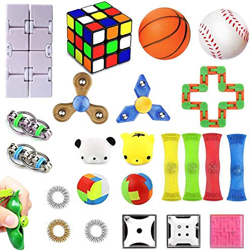 Fidget Toys Set, Sensory Toys for Adults Kids ADHD ADD Anxiety Autism, Stress Relief Toys for School Supplies Classroom Rewards, Birthday Party Favors, Carnival Prizes, Goody Bag Piñata Fillers Fidget Toys Set, Sensory Toys for Adults Kids ADHD ADD Anxiety Autism, Stress Relief Toys for School Supplies Classroom Rewards, Birthday Party Favors, Carnival Prizes, Goody Bag Piñata Fillers
