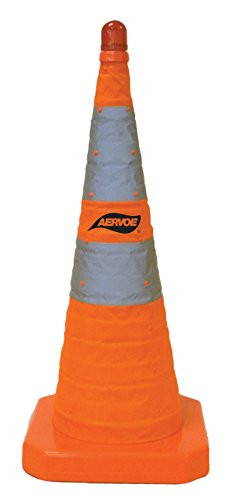 Aervoe Industries Collapsible 18-Inch Safety Cones Orange/Yellow