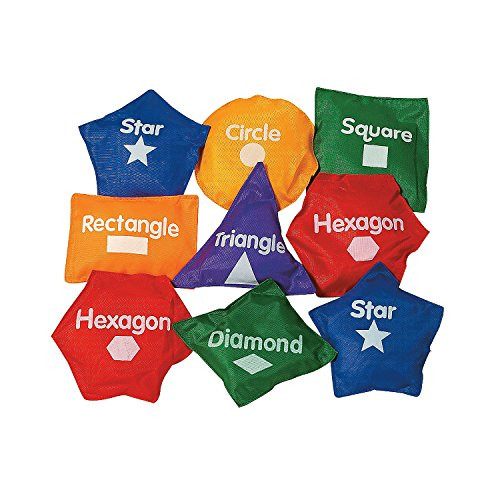 Fun Express Geometric Shaped Bean Bags-14 Pc - 14 Pieces - Educational and Learning Activities for Kids Fun Express Geometric Shaped Bean Bags-14 Pc - 14 Pieces - Educational and Learning Activities for Kids