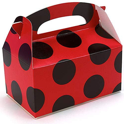 BirthdayExpress Red with Black Dots Empty Favor Boxes