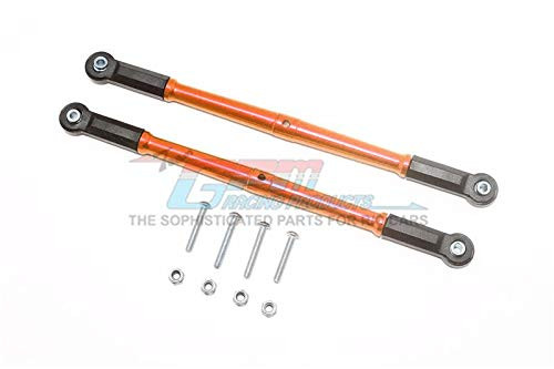 GPM Losi 110 Baja Rey / Rock Rey Upgrade Parts Aluminum Adjustable Rear Upper Chassis Link Tie Rods - 1Pr Set Orange