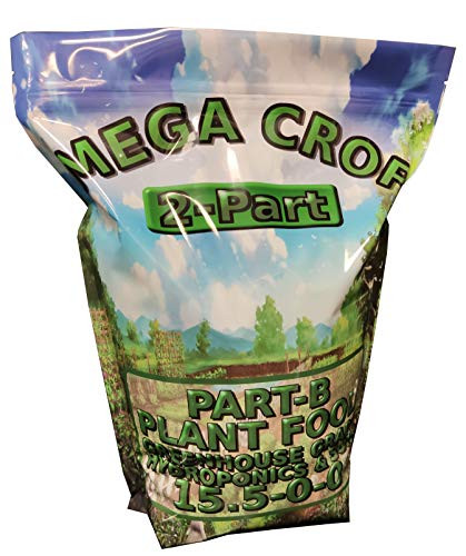 Mega Crop 2 Part B 15.5-0-0 Hydroponic Soil Fertilizer Calcium Nitrate 2.2lbs 1kg