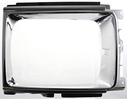 I-Match Auto Parts Left Driver Side Headlamp Door Bezel Replacement For 86-89 Toyota 4RUNNER 4WD TO2512107 630-50077AL Chrome