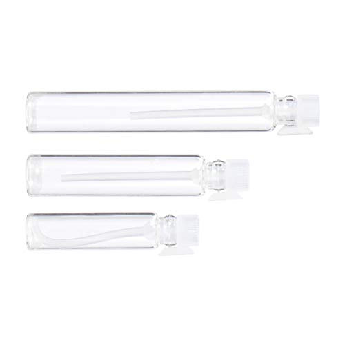 Beaupretty 150pcs Empty Perfume Sample Bottles Mini Glass Refillable Sample Vial Containers for Essential Oils Aromatherapy Trasparent
