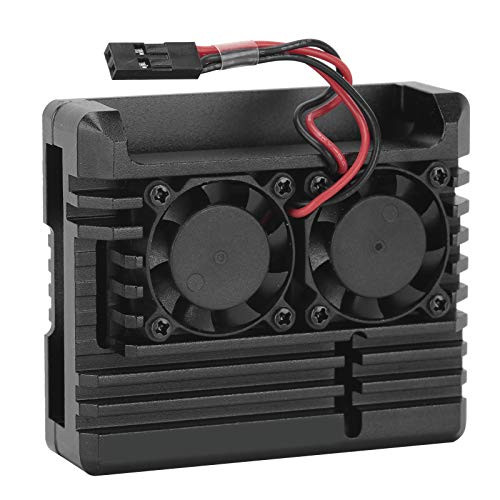 Cool Design Enclosure Box Armor Case Kit Wide Compatibility Cooling Case Aluminum Alloy Protective Box Compatible with Raspberry Pi 3Aplus  with Dual Fans