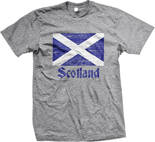 NOFO Clothing Co Flag of Scotland, Scottish Flag, Saltire Men's T-Shirt, M LtGray NOFO Clothing Co Flag of Scotland, Scottish Flag, Saltire Men's T-Shirt, M LtGray